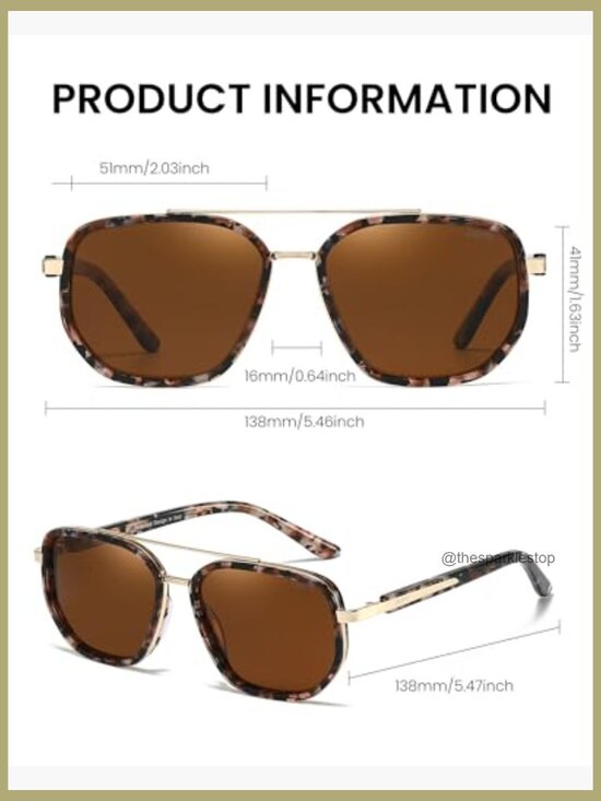 Acetate Frame Polarized Sunglasses with UV400 Protection main image 3